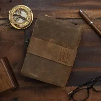 Carnet de notes Vintage en cuir avec fermeture à verrou, livre d'ombres, Grimoire, carnet de voyage
