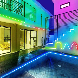 <span class=keywords><strong>Prix</strong></span> de gros 5M 10M Bande lumineuse LED néon en silicone IP67 RGB Rgbic 24V Flexible et souple - Product Image 6