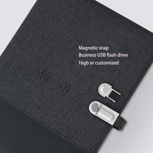 Quà tặng doanh nghiệp tùy chỉnh led chiếu sáng logo A5 Kích thước tổ chức sự kiện chương trình nghị sự 8000mAh sạc không dây ngân hàng điện nhật ký máy tính xách tay với USB - Product Image 4