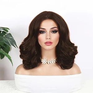 Commerce extérieur Europe États-Unis Perruque teinte mode femme <span class=keywords><strong>cheveux</strong></span> courts bouclés ondulés micro-bouclés en fibre chimique - Product Image 4