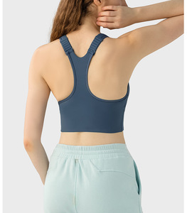 Soutiens-gorge grande taille pour femmes couverture complète avec fermeture éclair soutien-gorge grande taille <span class=keywords><strong>compression</strong></span> à séchage rapide rembourré soutien-gorge <span class=keywords><strong>de</strong></span> sport Sexy Gym - Product Image 4