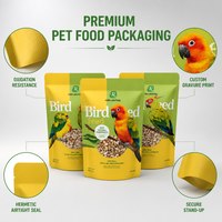 Sachet Doypack Personnalisé Imprimé Qualité Alimentaire pour Aliments pour Oiseaux, Graines de Perroquet, Friandises pour Animaux de Compagnie, Anti-humidité, avec Fermeture Ziplock – Vente en Gros
