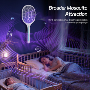 Raquette anti-moustiques électrique rechargeable 1200 mAh, efficace, pour la maison - Nouveauté très demandée - Product Image 2