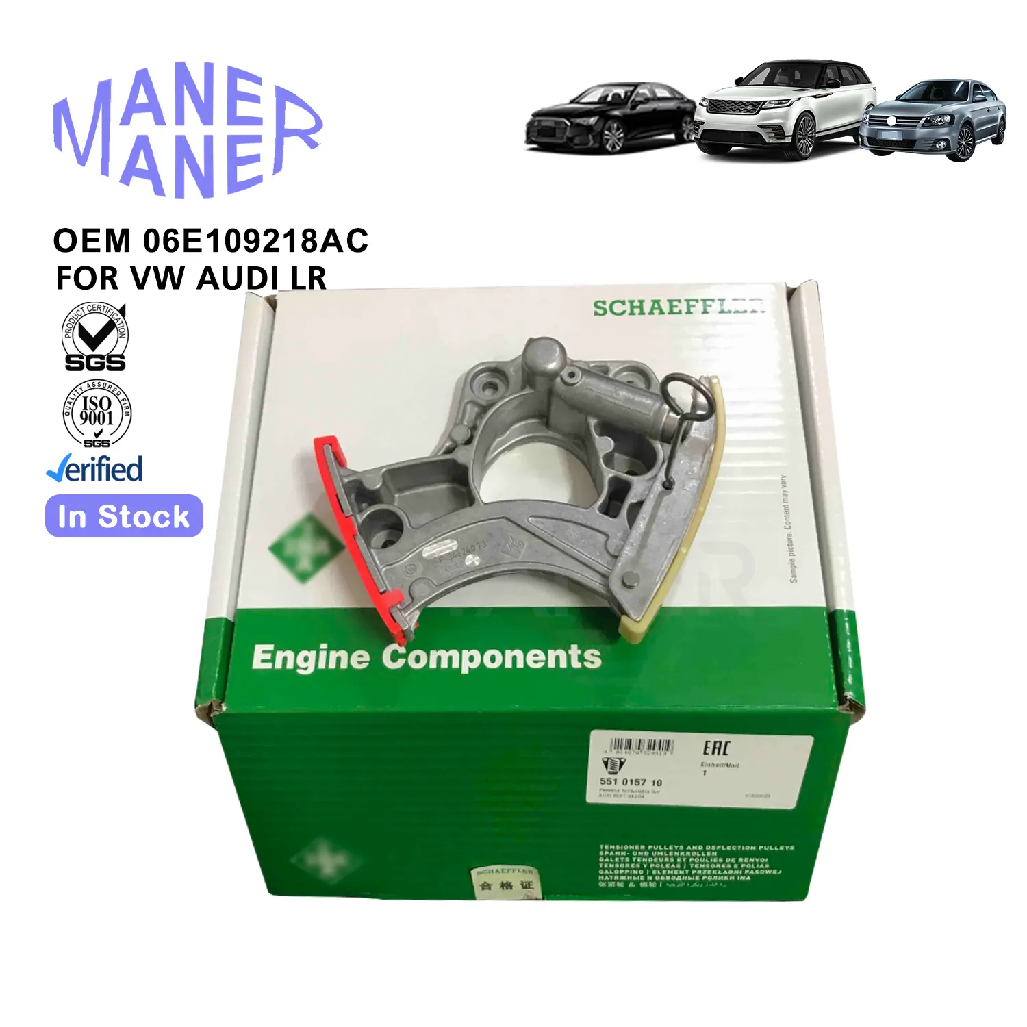 MANER 95810521800 PAC109218 06E109218AC Sistema de motor automático Tensor de cadena de distribución para AUDIs A6 A7 Q7 VW TOUAREG 3,0 T