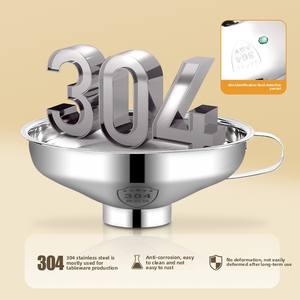 <span class=keywords><strong>Entonnoir</strong></span> à large bouche en acier inoxydable 304 épaissi <span class=keywords><strong>grand</strong></span> <span class=keywords><strong>diamètre</strong></span> <span class=keywords><strong>entonnoir</strong></span> de cuisine pour bouteille domestique - Product Image 5