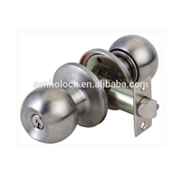 Serrure à bouton cylindrique 587SS-ET BK pour porte de salle de bain, de chambre, de maison, de bureau et serrure à bouton populaire