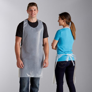 Personalizado colorido branco azul claro azul plástico descartável azul do <span class=keywords><strong>pe</strong></span> aventais - Product Image 4