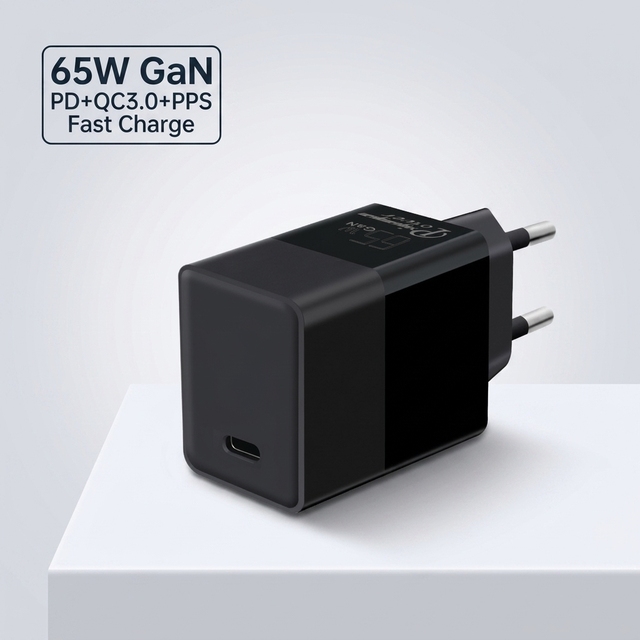 Fcc Rohs Oem Europa Eu Plug Wall Pd Pps Gan Fast Charging 65w Usb-c Mobile Phone Laptop Charger Adapter Ce Certified Low Moq
