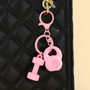 Porte-clés Mini Haltère Kettlebell en Caoutchouc Mat 520, Pendentif Sportif Gaufré Multicolore pour Amateurs de Fitness, Accessoire de Gym - Product Image 5