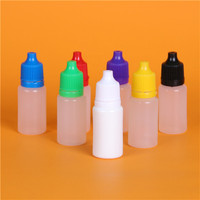 Compte-gouttes plastique vide, bouteille liquide, pour les yeux, vente en gros, 10 pièces