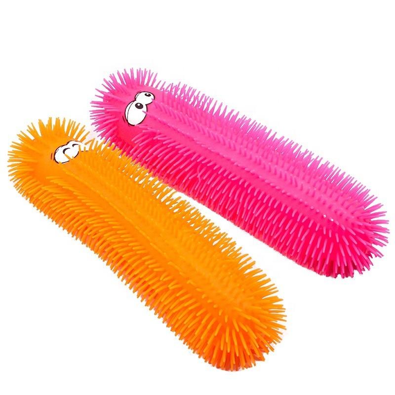 New Creative Toys Children's Luminous Puffer Worm Stress Relief Kid's Toys Cartoon Vent Fidget Caterpillar