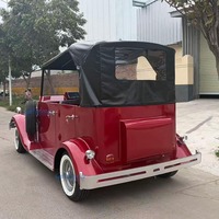 Voiture électrique classique rouge exquise avec capote noire, siège confortable, livraison directe usine, transport spécial