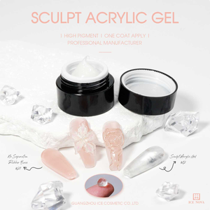 ICE NOVA Sculpt Acryl <span class=keywords><strong>gel</strong></span> Sandy Texture ist offen sichtlich Formung Geschnitztes Verlängerung sgel Non Flow Hard Sculpting Hema Free Nude Color - Product Image 5