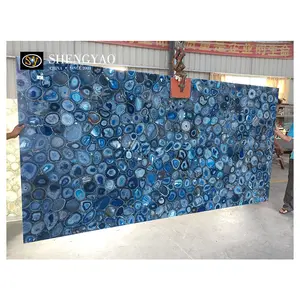 Polishing Raw Blue Agate Slabs Supplier Of Agate Stone Gemstone Slab