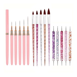 Ensemble <span class=keywords><strong>de</strong></span> 15 stylos portables pour nail art avec manches en plastique – Kit complet pour débutants, incluant le <span class=keywords><strong>dessin</strong></span> et la peinture - Product Image 1