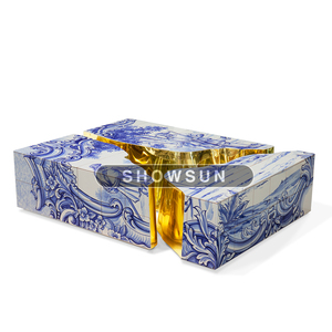 NGHỆ THUẬT sang trọng vẽ tay gạch kim loại bàn vuông phòng khách Bàn cà phê - Product Image 5