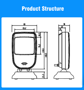 5mil <span class=keywords><strong>desktop</strong></span> freisprecheinrichtung omni directional 2D barcode scanner automatische pritsche qr code scanner HS-7308 - Product Image 6
