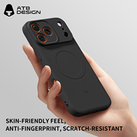 Coque de téléphone magnétique en silicone de luxe ATB pour iPhone 17 Pro Max, coque de téléphone portable en silicone pour iPhone 16 15 14 13 12