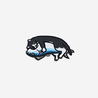 Alta calidad Animal parche Logo béisbol camionero gorra perro personalizado bordado parches hierro en Sudadera con capucha