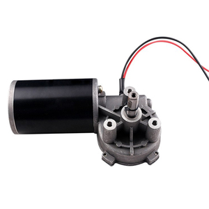 Moteur à engrenages électrique CC réversible à couple élevé 12V 24V 50 tr/min, axe plat double à angle droit pour volet de volume et porte de garage - Product Image 3
