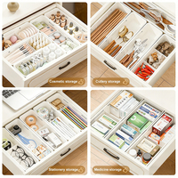 Organizador de Cajones Expandible al por Mayor, Divisor de Cajones de Plástico Ajustable, Organizador de Almacenamiento de Cajones de PP para Cocina, Baño y Tocador