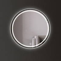 Meuble-lavabo mural moderne avec double vasque, miroir LED et meuble sous-vasque pour salle de bain