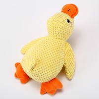 Jouet à mâcher pour chien en peluche de dessin animé, résistant aux morsures, en forme de canard jaune, pour chiot