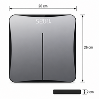 Balance électronique de pesée corporelle, balance de salle de bain numérique avec écran LED, plateforme en verre pour la maison, fournisseur OEM ODM d'usine