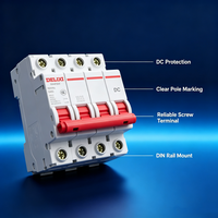 DZ47LE-63 RCBO Pemutus Sirkuit 220V 400V 16A 32A 40A 2 Kutub 30mA 100mA 300mA Proteksi Li Kapasitas Pemutusan 6kA