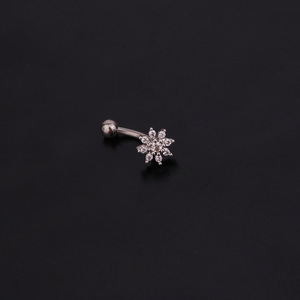 <span class=keywords><strong>Piercing</strong></span> de Acero Inoxidable Chapado en Oro con Circonita Cúbica para Ceja, Tragus, Helix, Rook, Oreja y <span class=keywords><strong>Labio</strong></span>, Diseño Curvo Tipo Banana - Product Image 3
