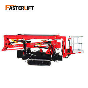 Platform Pengangkat Hidrolik Bertenaga Diesel Bensin 12m 14m 16m 18m, Artikulasi Teleskopik, Kecil, Beroda Rantai, Tipe Spider Boom <span class=keywords><strong>Lift</strong></span> - Product Image 3