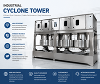 Équipement de traitement des gaz résiduels par tour de pulvérisation mixte Super Cyclone, équipé d'une pompe à composants essentiels.