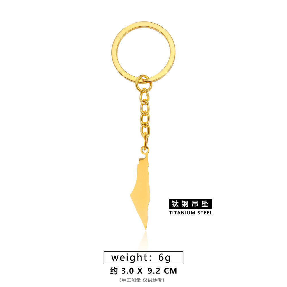 Acero titanio, mapa liso, dorado.