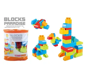 Ucuz eğitim istihbarat toksik olmayan DIY inşaat yapı taşları çocuk plastik yapı blok yapı oyuncak