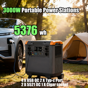 Stations d'alimentation portables 3000W/5000W, générateur extérieur 2688WH/5376WH, charge solaire, alimentation de secours pour le camping - Product Image 3