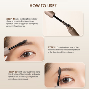 Teinte liquide hybride pour sourcils et cils brun moyen | Coloration des taches longue durée pour les sourcils - Product Image 4