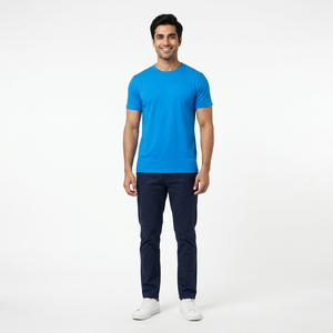 T-shirt unisexe décontracté en coton et polyester, logo imprimé personnalisé, broderie pour la promotion, uniformes et vente en gros - Product Image 1