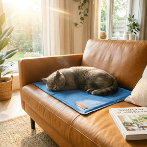 Cuccia per Cani Pieghevole Premium Riutilizzabile Eco-friendly Quadrata, Materasso Moderno in PVC Impermeabile con Gel Rinfrescante, Tappetino Solido Estivo per Cuccioli - Product Image 4