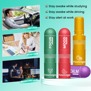 Inhalador Nasal y Bálsamo Refrescante 2 en 1 con Aroma Floral de Menta Tailandesa, Bálsamo en Barra Refrescante, Estimulante de Energía para el Trabajo y la Conducción - Product Image 3