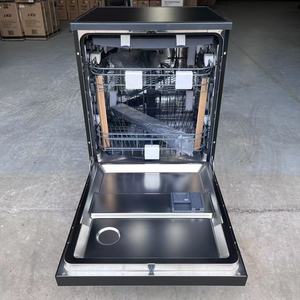 Lavavajillas de Acero Inoxidable Negro, 14 Platos, 60 cm, con 3 Niveles de Cestas, Soporte para Media Carga/Secado Automático de Puerta, 220V Estándar UE, 14se - Product Image 4