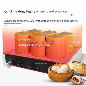 Vaporera Eléctrica Comercial de Sobremesa con Control Preciso de Temperatura, Perfecta para Cocinas Comerciales Concurrientes - Product Image 4