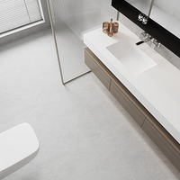 Carrelage mural en porcelaine mate effet marbre bleu gris, 10 mm d'épaisseur, 400x800 mm, facile à nettoyer, imperméable, pour salle de bain, cuisine, salon