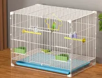 Cage à oiseaux en métal extra large, cage multi-usages pour perruches, mynas, cockatoos, perdrix, pigeons, cailles et lapins