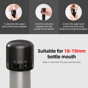 Nouveau Bouchon de Bouteille de Vin Rouge Sous Vide en Silicone (1 pièce) – Bouchon Scellé pour Champagne, Maintient la Fraîcheur – Outils de Bar en Gros - Product Image 4