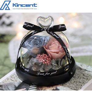 Dos Rosas Eternas en Cúpula de Cristal, Flor Preservada, Rosas Eternas, Caja de Regalo <span class=keywords><strong>para</strong></span> <span class=keywords><strong>el</strong></span> Día de San Valentín y Navidad con Luz - Product Image 6