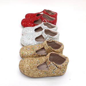 2020 brillo de oro vacaciones niñas niños tbar zapato de bebe - Product Image 6