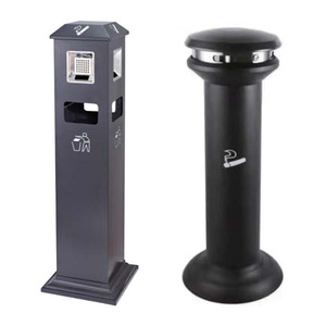 Cendrier colonne COCOUSD Lianfuda en acier inoxydable, design moderne, bac de collecte des mégots, utilisation intérieure et extérieure - Product Image 3