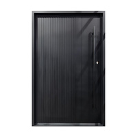 Porte d'entrée extérieure moderne en fer forgé avec verre diamant, isolation thermique, design classique, sécurité anti-effraction et anti-explosion