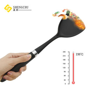 الساخن بيع أرخص أواني الطبخ الغذاء الصف 10 قطعة البلاستيك مجموعة أدوات المطبخ مع المطاط مقبض - Product Image 4