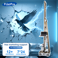 PrintPro 3d Double Têtes Mur Imprimante Machine 3d Mur Vertical UV Mur Imprimantes À Jet D'encre Peinture Machine D'impression